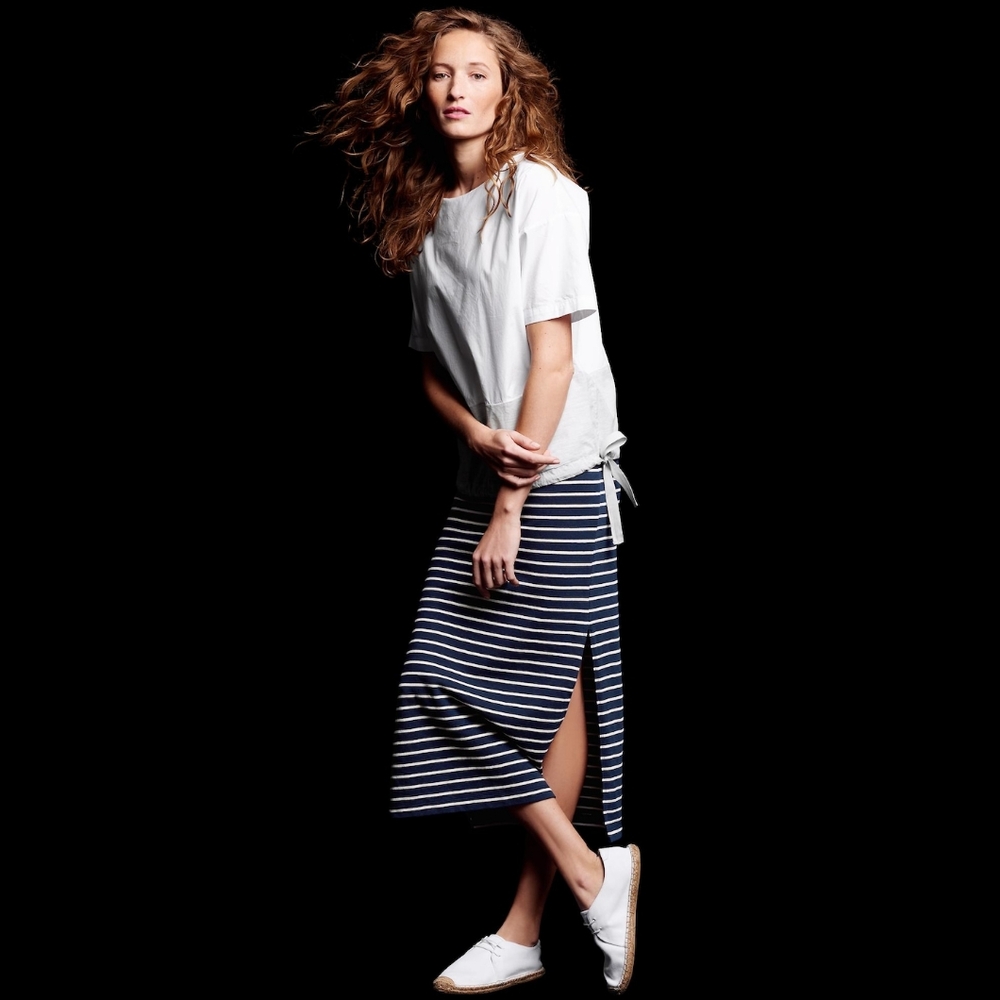 Gap Stripe Knit Maxi Skirt,  Stretch Pull On